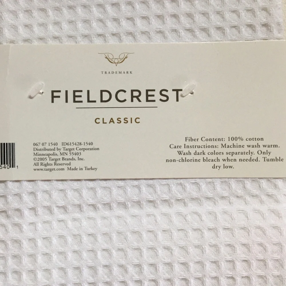 Fieldcrest Waffle‎ Stripe Classic Kitchen Towel